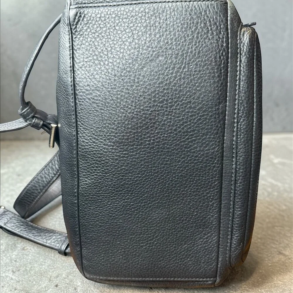 kate spade Black Leather Backpack with Gold Hardware